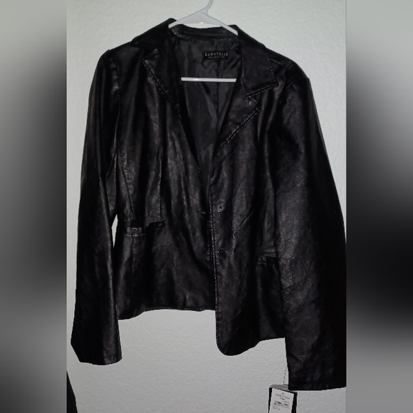 Nordstrom black leather blazer - Picture 1 of 1